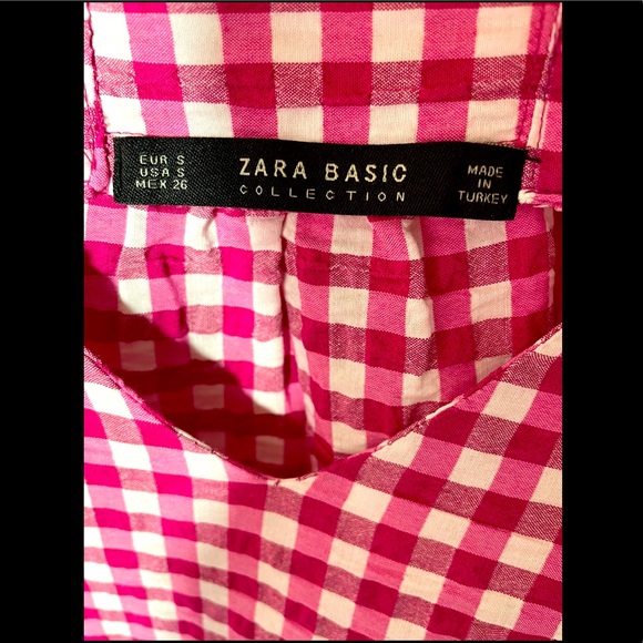 Zara cotton pink and white blouse - Picture 5 of 5